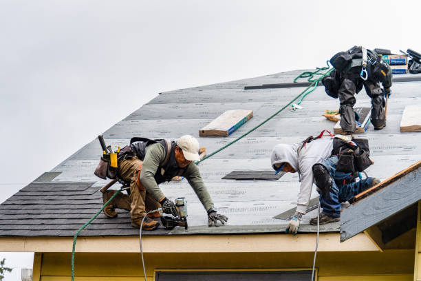 Professional Emergency Roof Repair technician working in West Monroe, NY